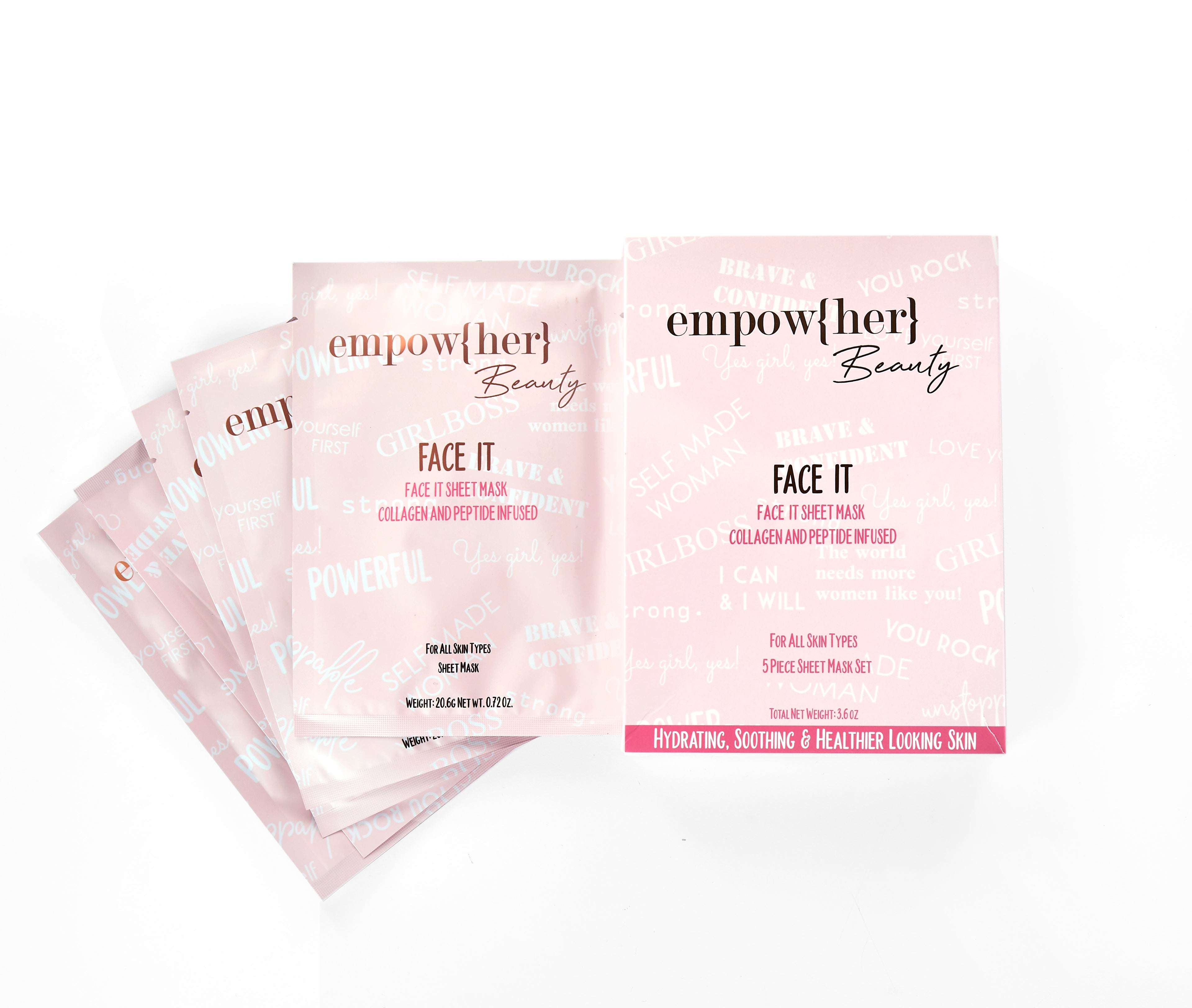 Empow{her} Beauty Face It 5 Piece Sheet Mask Set