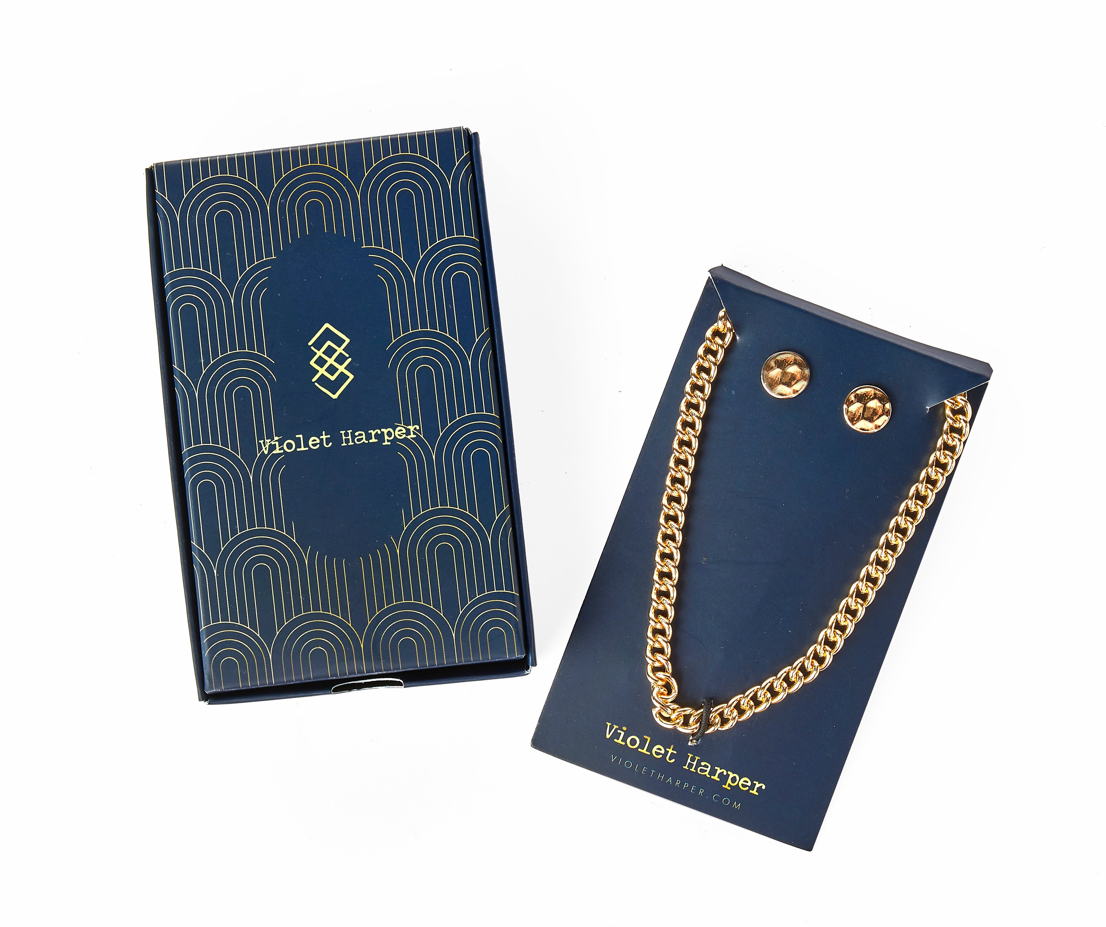 Violet Harper Elana Link Necklace + Earring Set