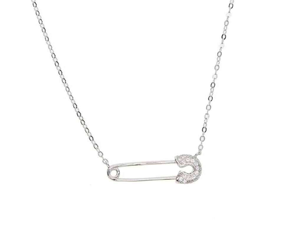 Melinda Maria Safety Pin Pendant Necklace