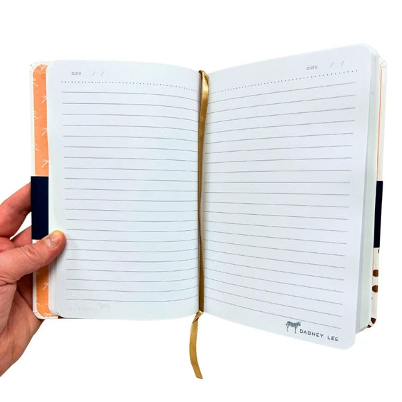 Dabney Lee Rose Gold Confetti Journal with Elastic Closure