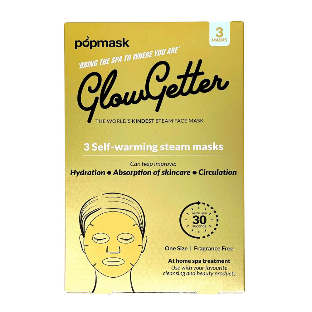 Popmask Glow Getter Self-Warming Face Mask, Set of 3